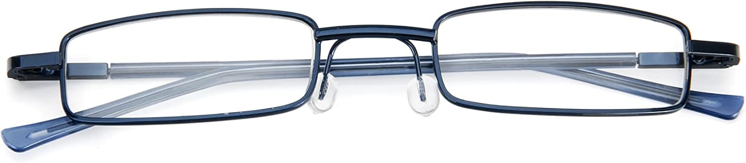 Thumbnail 2 de KoKoBin Flexibel Metall-Lesebrille mit Feder-Scharnier – Leicht, flexibel, im eleganten ALU-Etui (Blau, 2.0)
