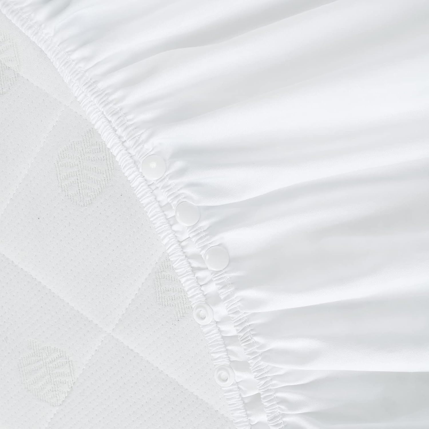 Detalle 2 de Biloban Crib Bed Skirt, 14-Inch Drop, Adjustable Fit for 28" x 52" Cribs