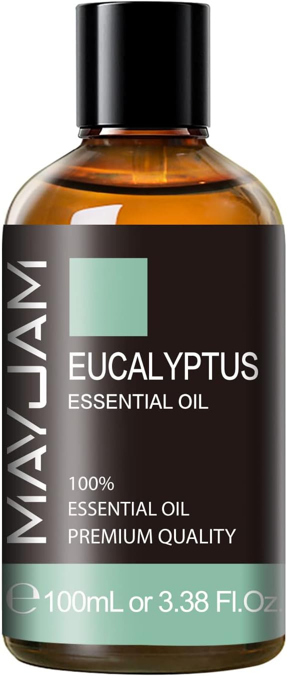 Detalle de MAYJAM Eucalyptus Essential Oil, 3.38 fl oz: Pure, Versatile Diffuser and Care Oil