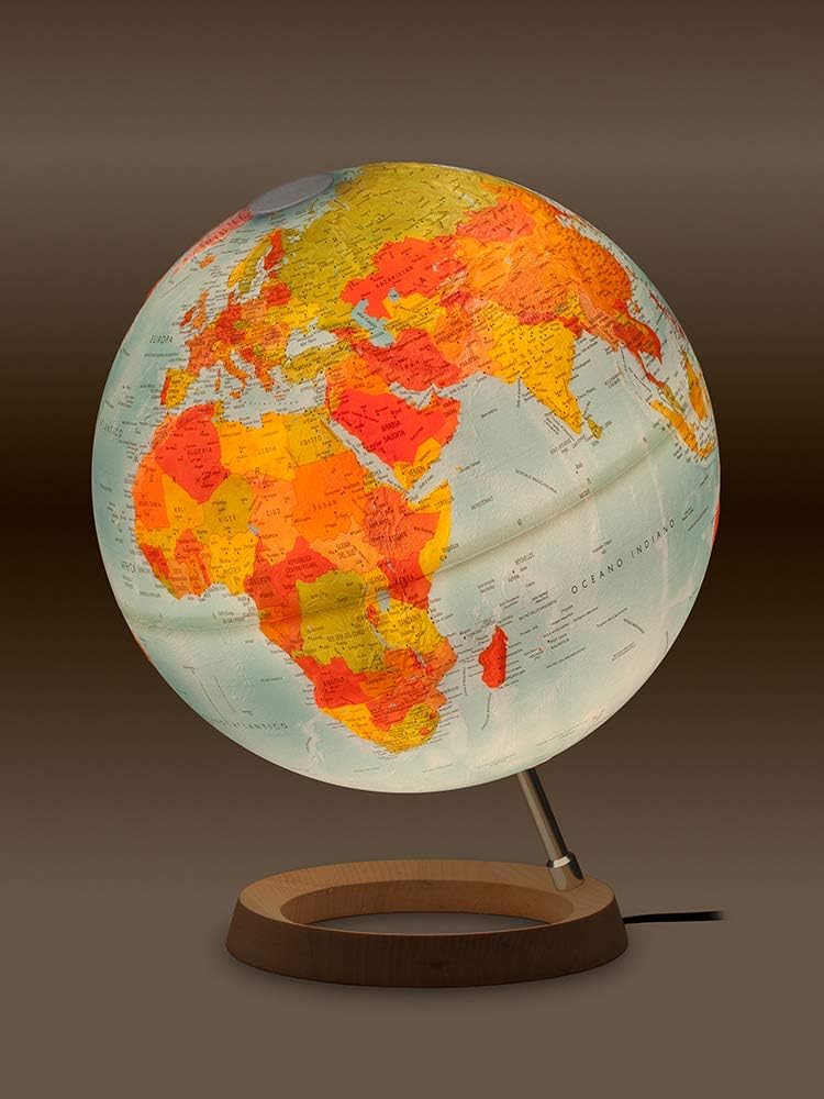 Detalle 2 de Technodidattica Atmosphere FCR – obrotowy globus podświetlany z reliefem, 30 cm