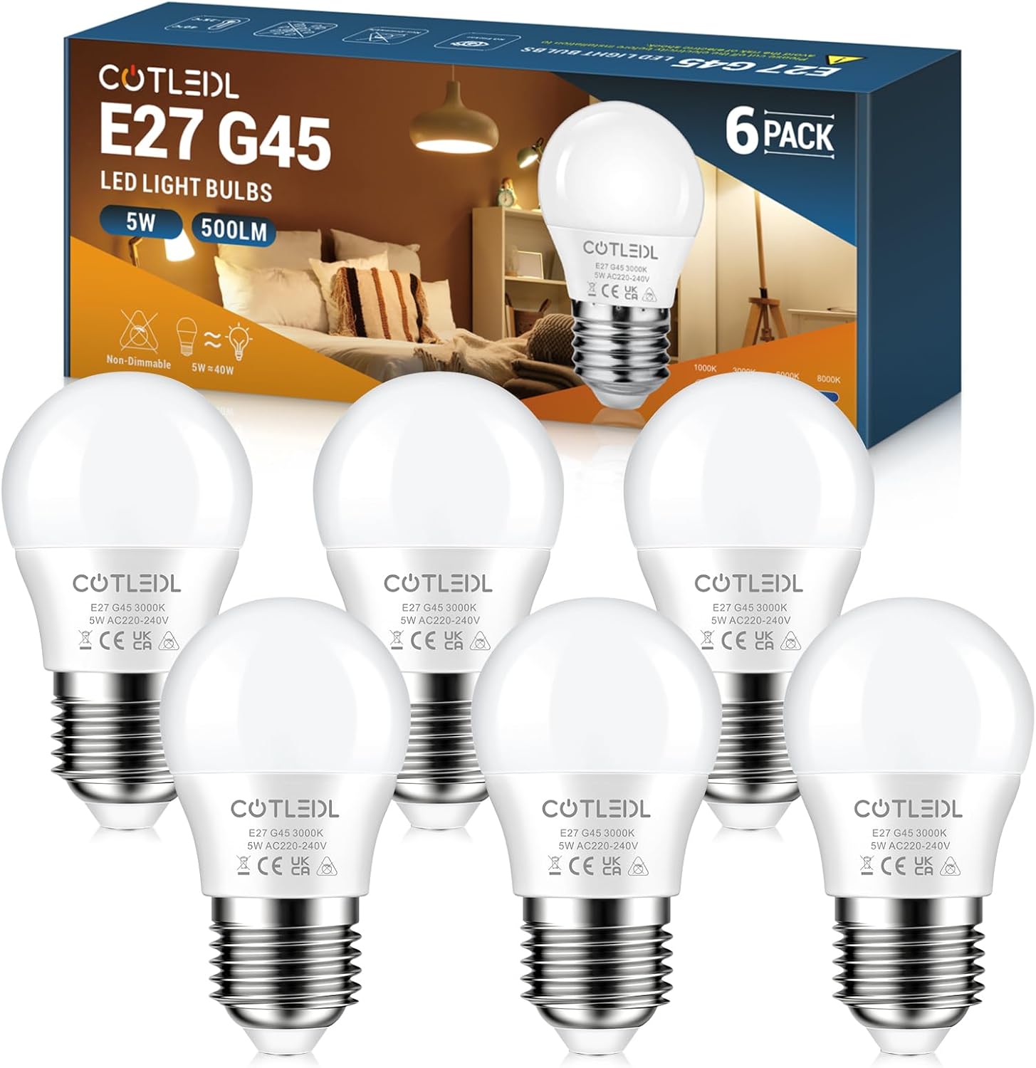 Detalle de COTLEDL E27 5W LED Bulb 3000K 500LM