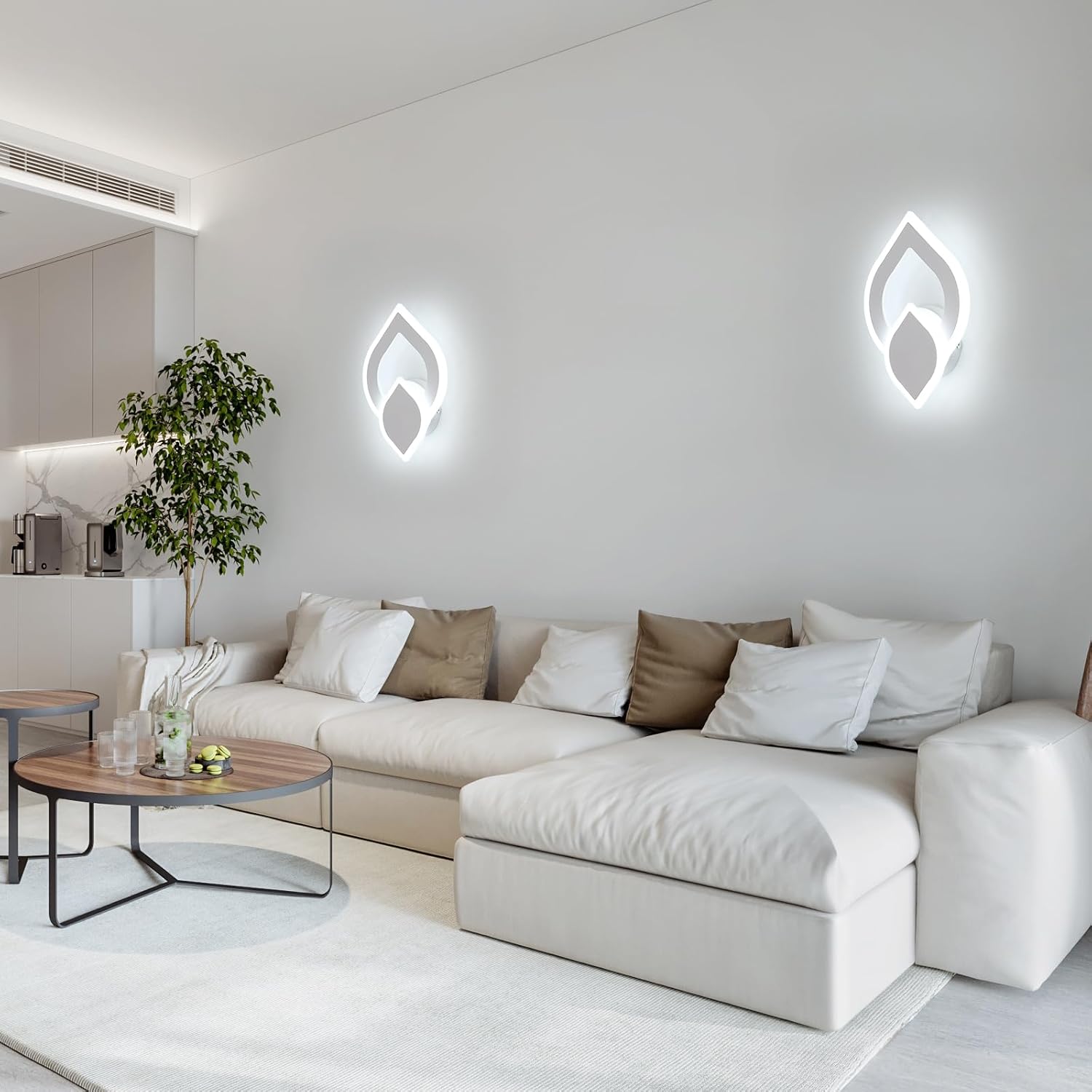 Detalle de Mckalen Lámpara LED de Pared Interior 16W 💡 Moderno Blanco