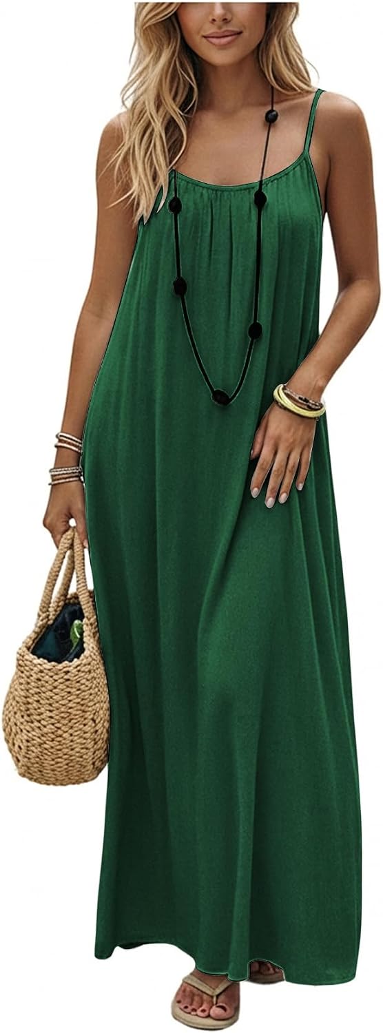 Thumbnail 6 de SHENHE Women's Open Back Spaghetti Strap Beach Maxi Dress