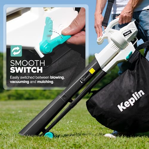 Thumbnail 3 de Keplin 3500W Corded Leaf Blower Vacuum & Mulcher (3-in-1) with 35L Bag, Wheels