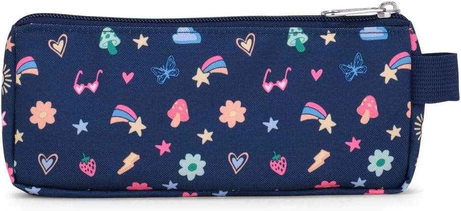 Detalle de JANSPORT Großer Accessory Pouch Navy – robuste Stiftetasche aus recycelten Materialien