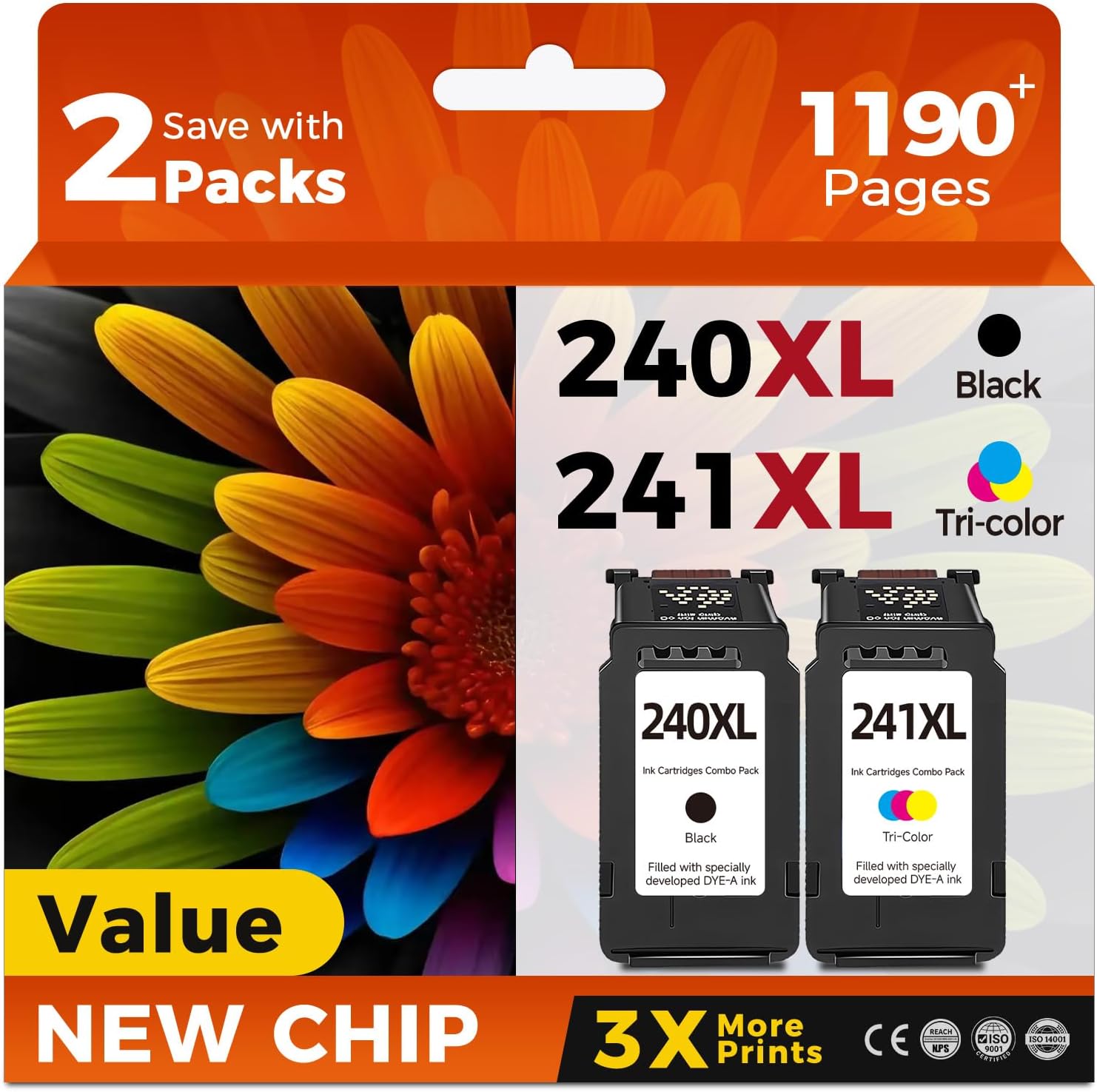 PG-240 CL-241 XL Ink Cartridge Combo 2-Pack