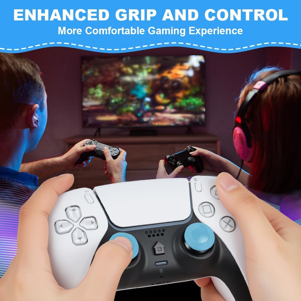 Thumbnail 6 de AYESY Thumb Grip Joystick Caps for PS5/PS4 Controller – 10-Pack, Wear-Resistant, Non-Slip, Blue