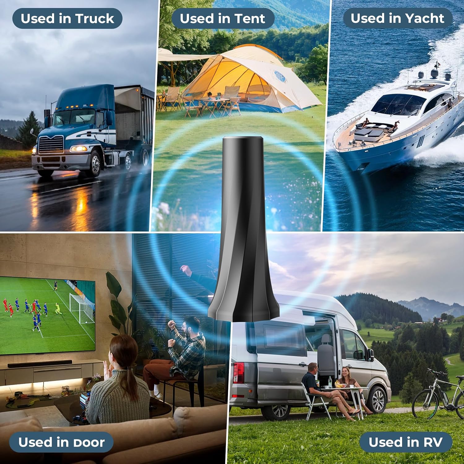 Detalle de 2026 Upgraded TV Antenna for Smart TV: 3200+ Miles Range, 360° Reception, 4K/8K Ready
