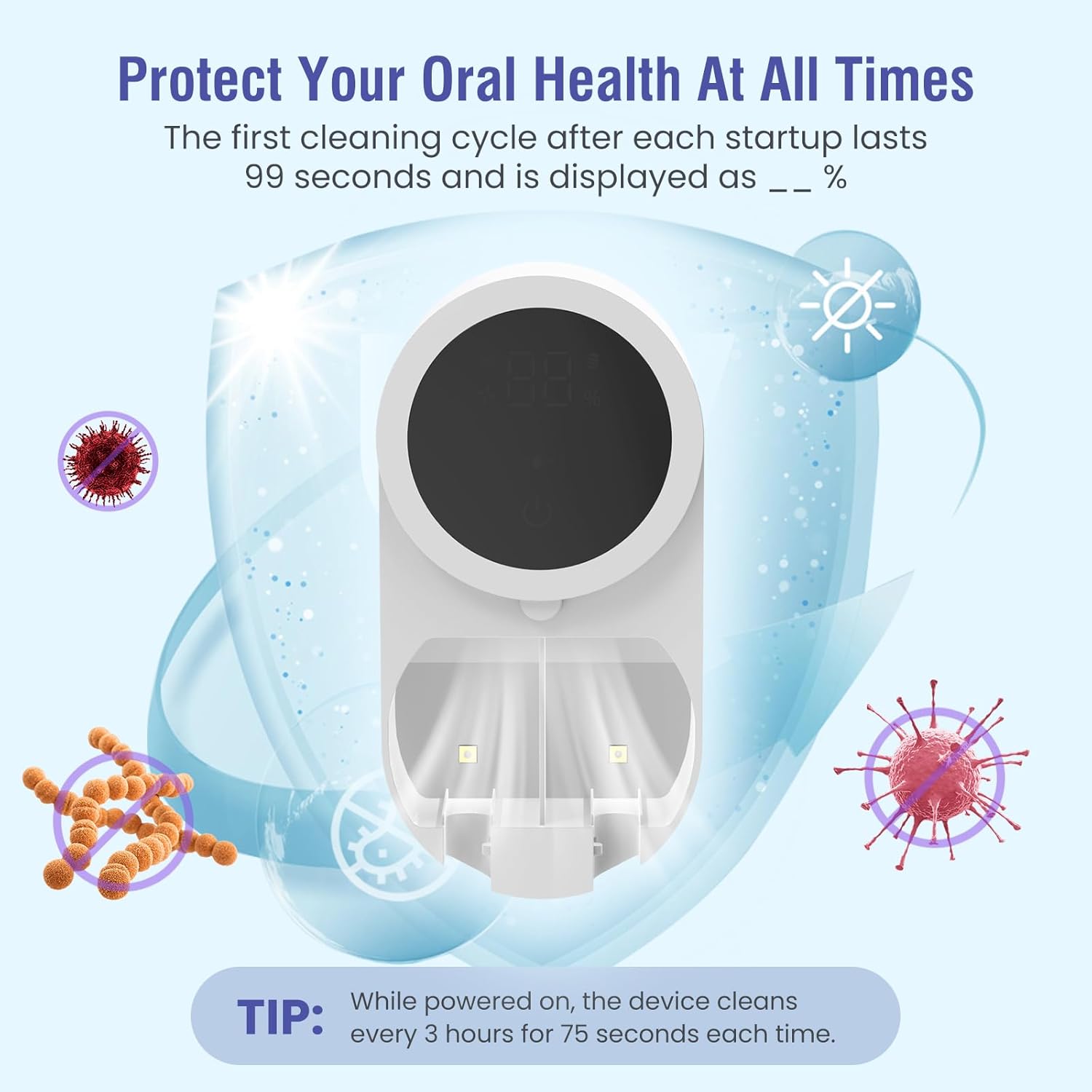 Thumbnail 3 de LifeBasis Porte brosse à dents mural 50 jours 🪥