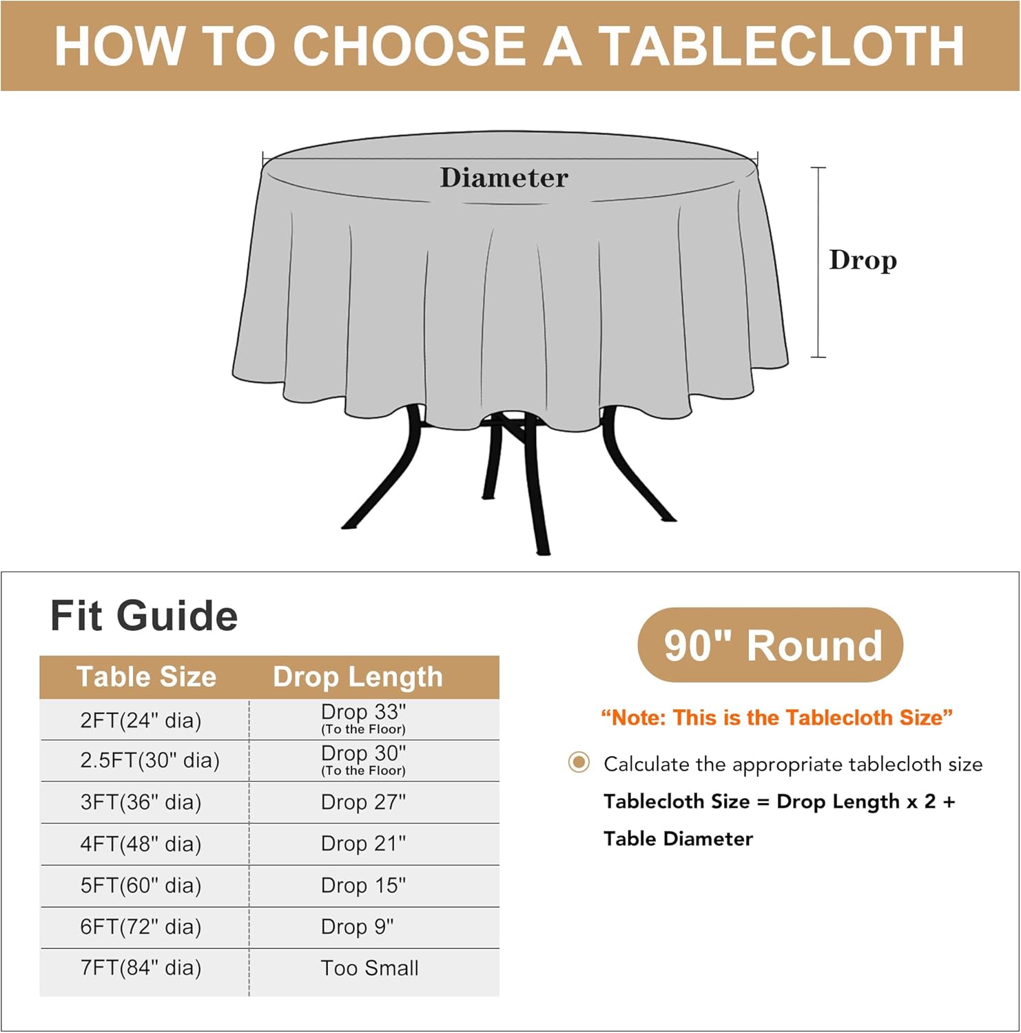 Thumbnail 6 de sancua 90 Inch Round Tablecloth White 8-Pack