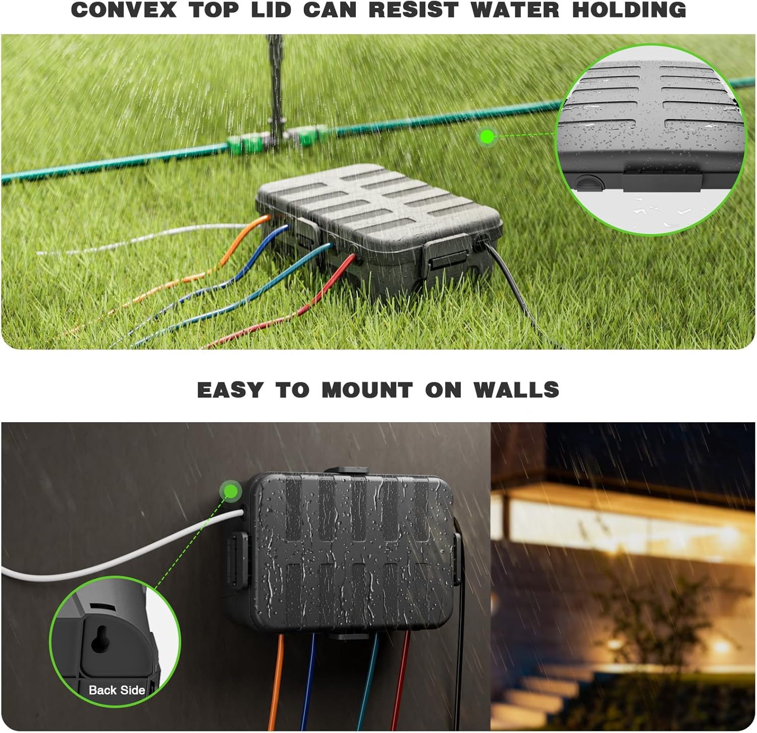 Thumbnail 4 de Flemoon 2-Piece Outdoor Waterproof Electrical Box 12.5"