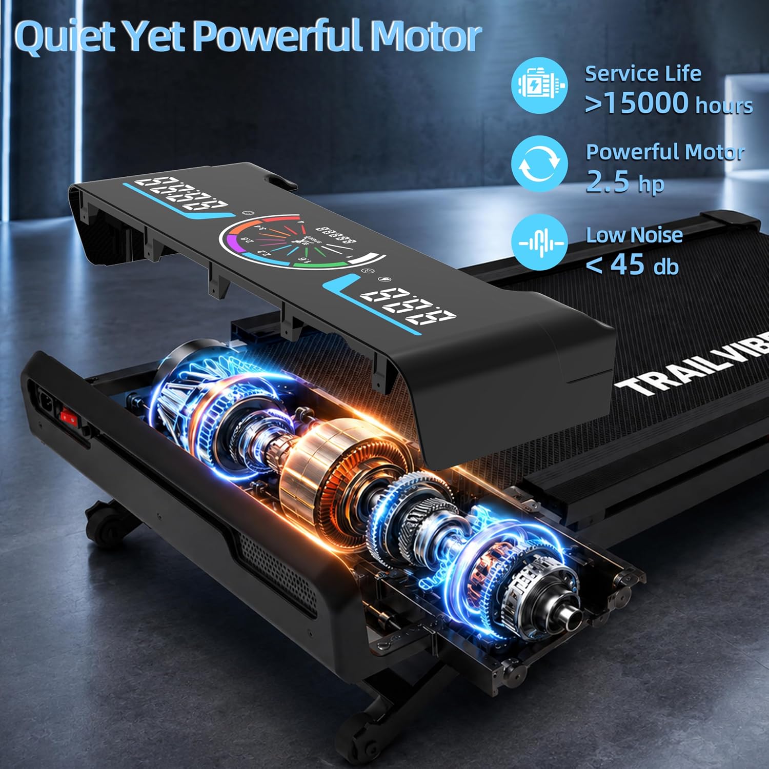Thumbnail 6 de TRAILVIBER X01 Walking Pad Treadmill, 12% Auto Incline, Bluetooth Audio