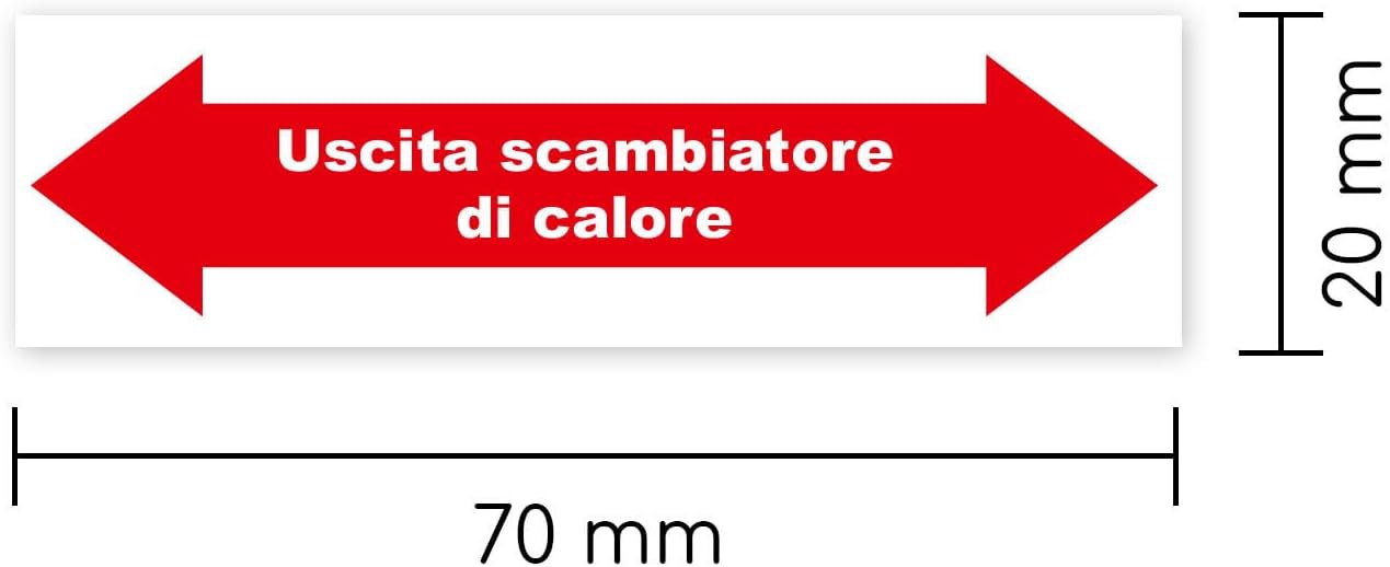 Thumbnail 3 de Baumaxxe etichette per marcatura tubi piscina, 24 adesivi con frecce vuote (italiano) per indicare la direzione di flusso