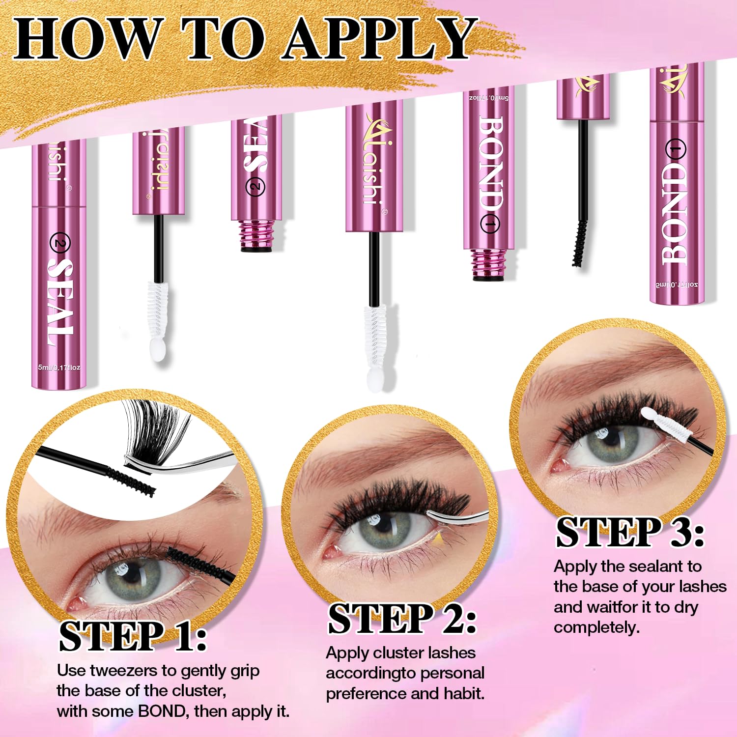 Thumbnail 4 de AILAISHI Lash Clusters Glue 150H Hold
