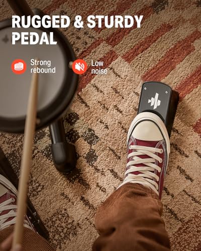 Detalle 2 de Donner DED-80 Electric Drum Kit: Practical starter set with mesh pads andMelodics lessons