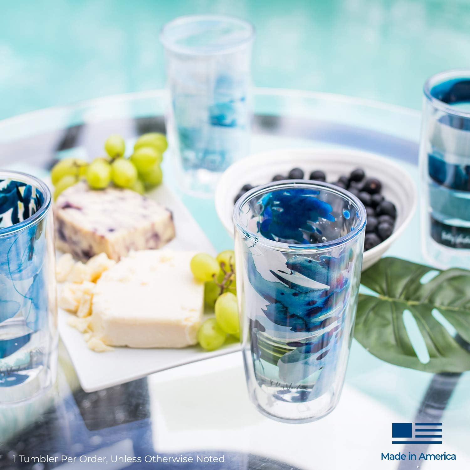 Detalle de Tervis Double-Wall Insulated Tumbler, Crystal Nature Collection, 16 oz (Set of 4)