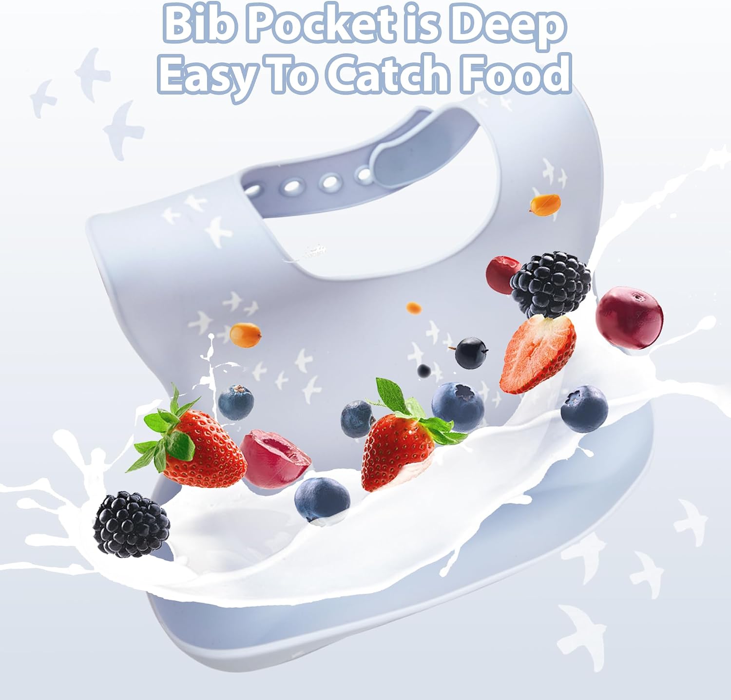 Thumbnail 6 de Little Dimsum Silicone Baby Feeding Bibs 1 pack