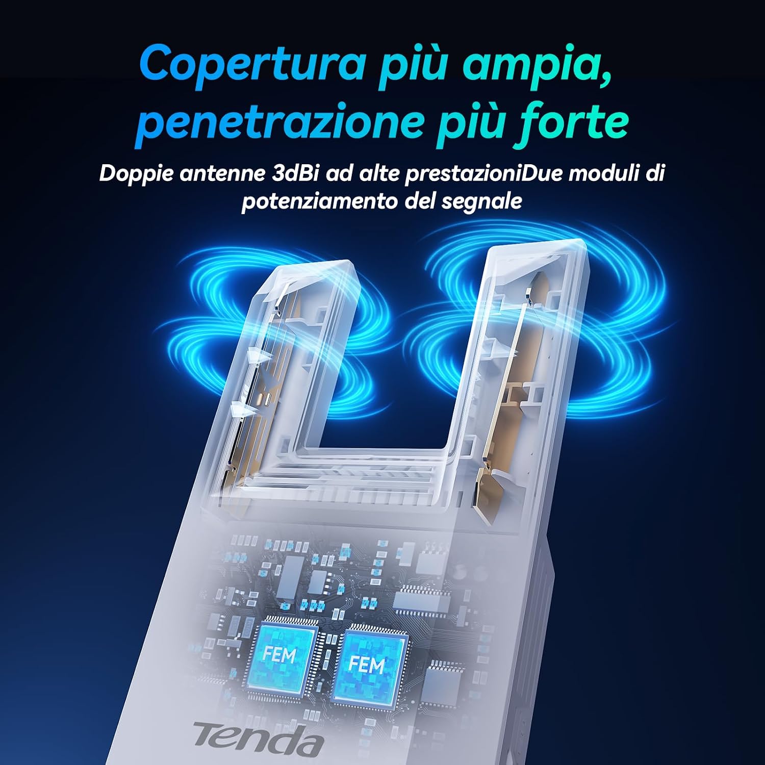 Detalle de Tenda A18 Pro AC1200 dual band Wi‑Fi