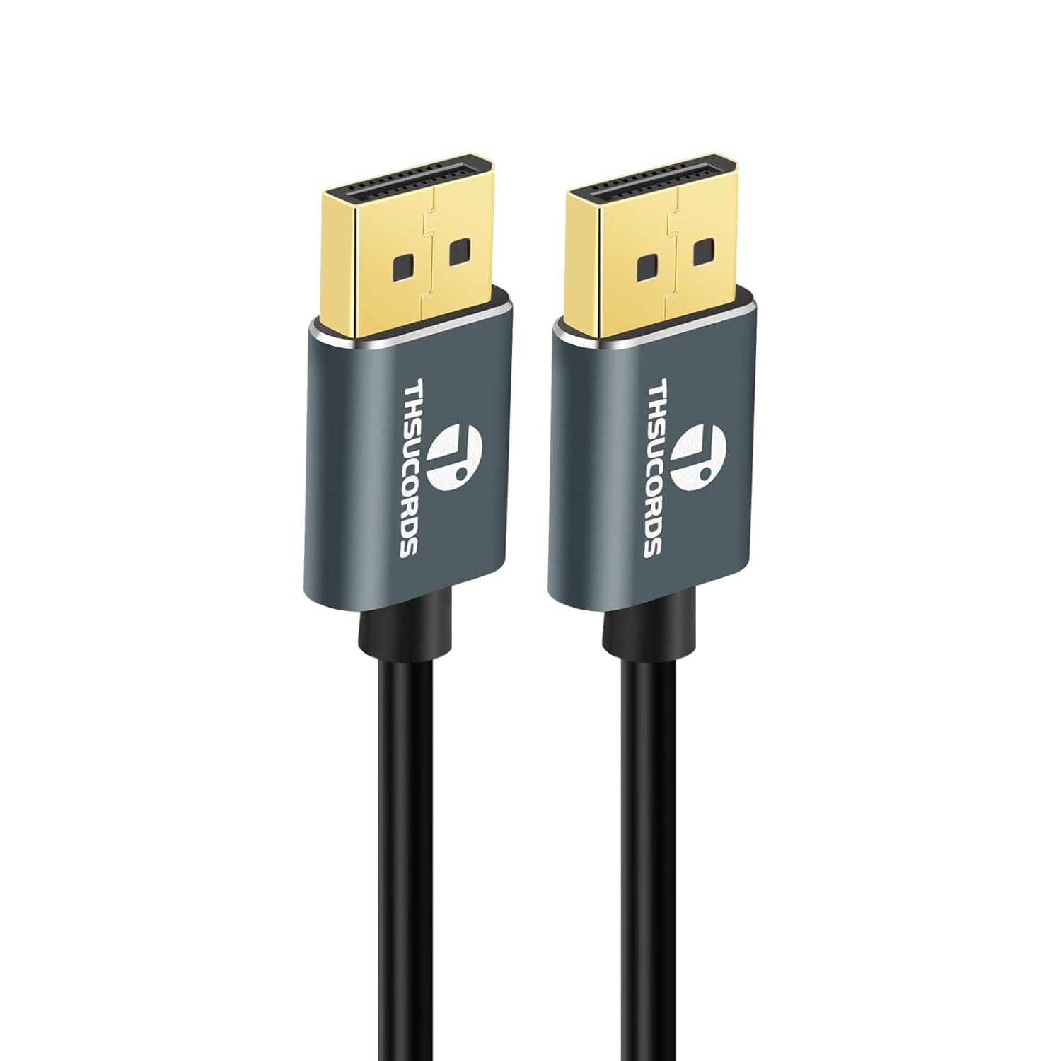 Detalle de Thsucords DisplayPort Cable 5M 2-Pack – Ultra Slim DP 1.4, 8K/4K Compatible, 32.4Gbps