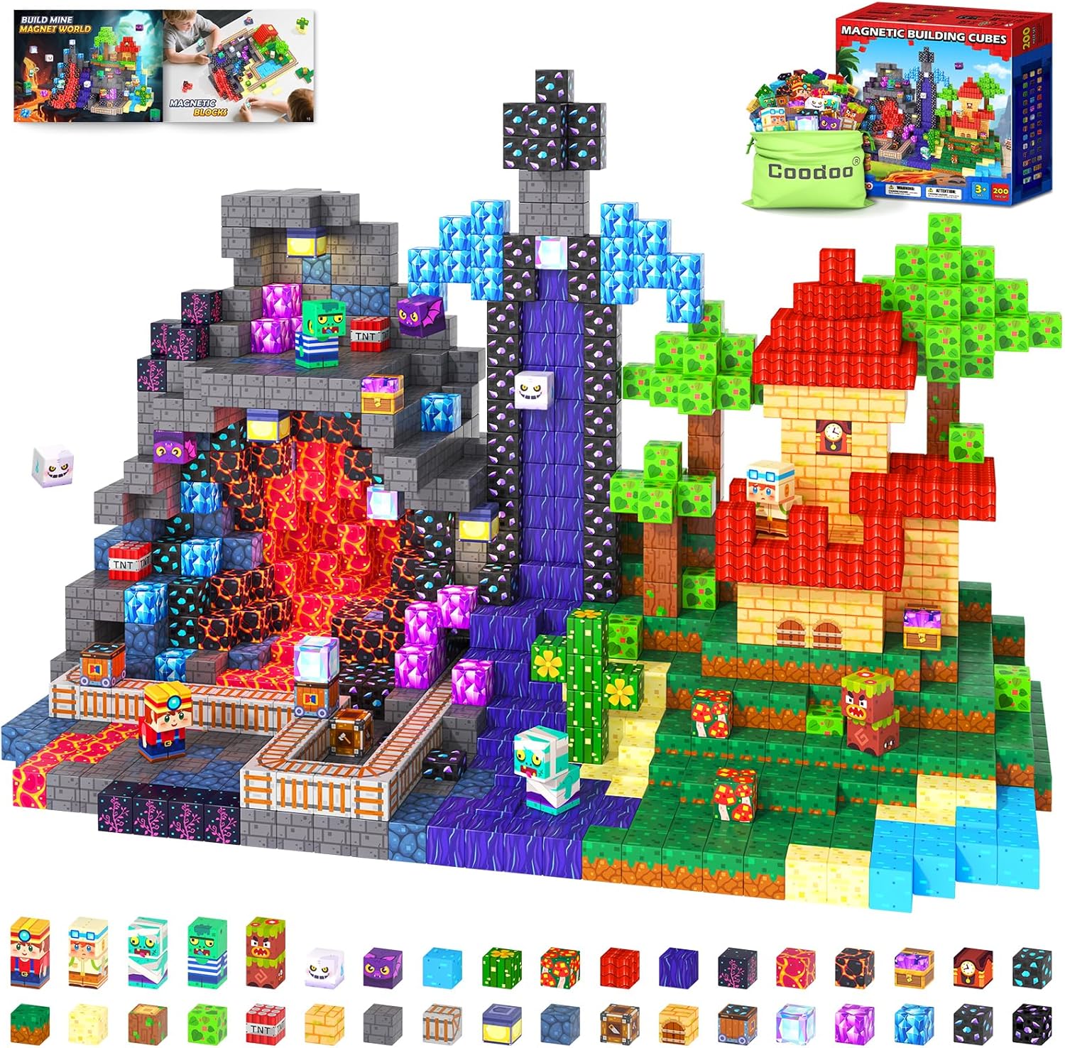 Thumbnail 6 de Magnetische Bausteine – Mine MagWorld von Coodoo (ab 3 Jahren)