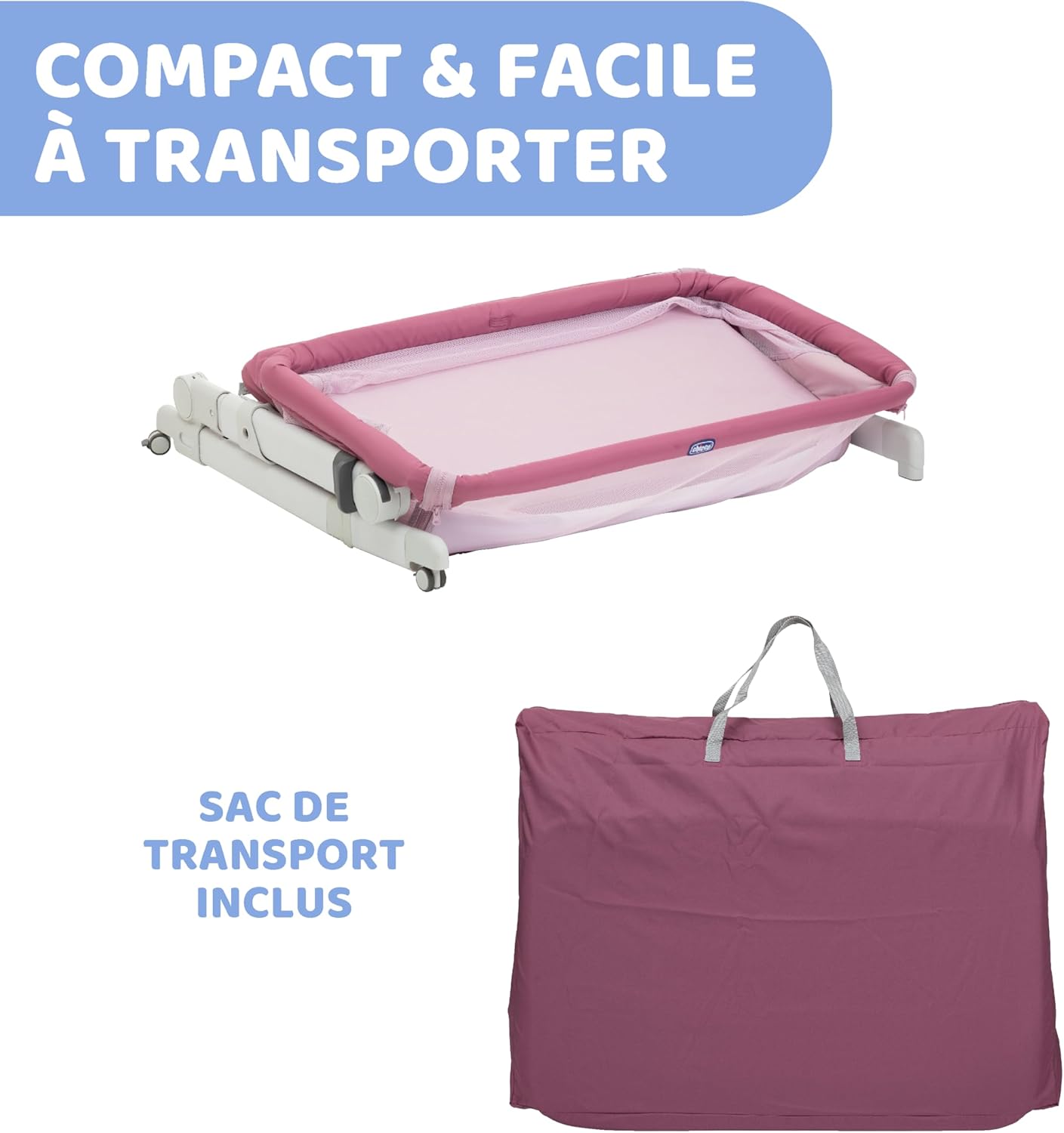 Thumbnail 6 de Chicco Next2Me Pop Up Culla Neonato co-sleeping con chiusura compatta e ruote, orchid