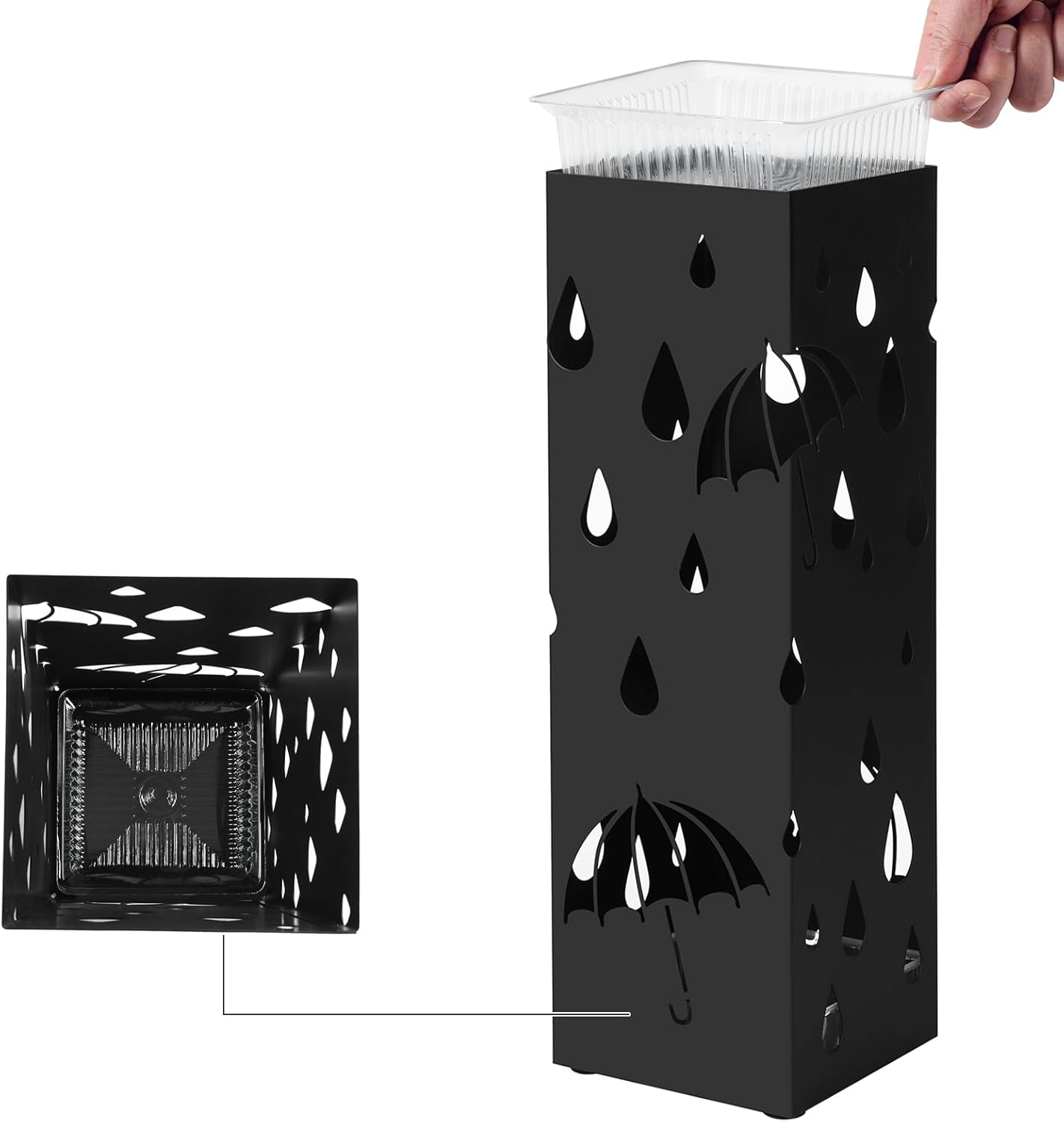 Thumbnail 6 de SONGMICS Porta Ombrelli in Metallo con Vaschetta e Ganci, LUC49B