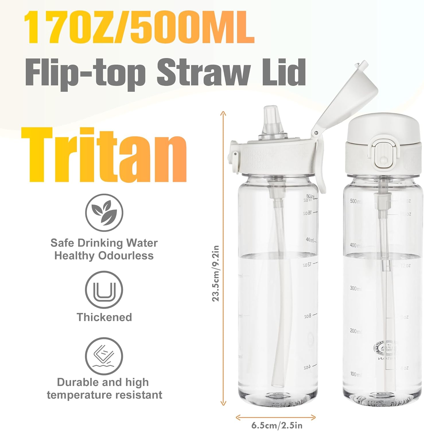 Thumbnail 1 de GOPPUS 500ml Tritan Clear Water Bottle