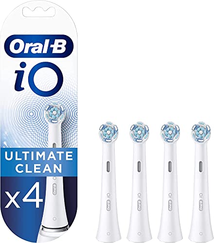 Imagen de Oral-B iO Ultimate Clean Toothbrush Head — Twisted & Angled Bristles, Pack of 4 (White) en OfertitasTOP
