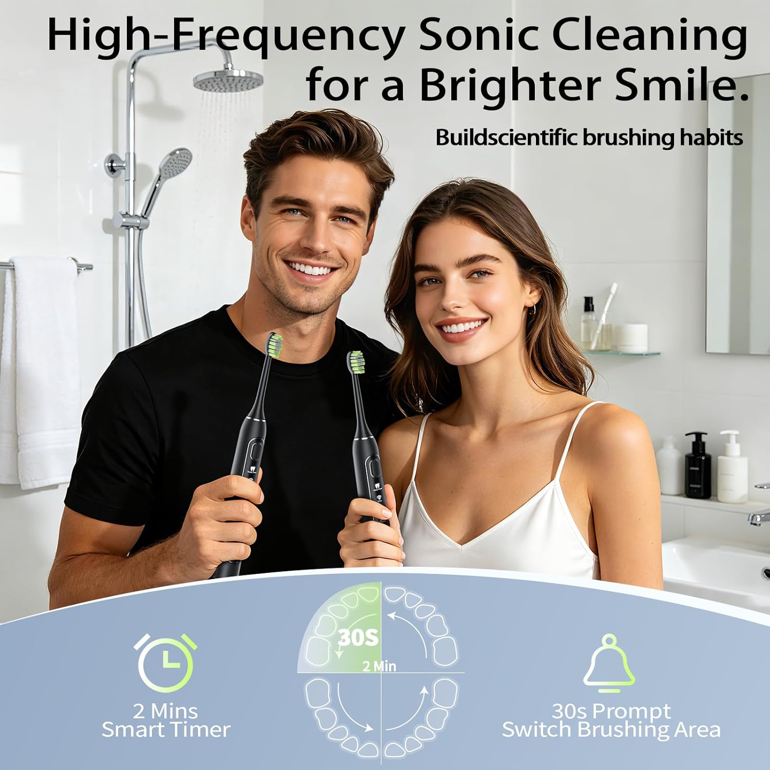Thumbnail 6 de OasiSmile Electric Toothbrush for Adults: 42,000 VPM, 5 Modes, 6 Heads