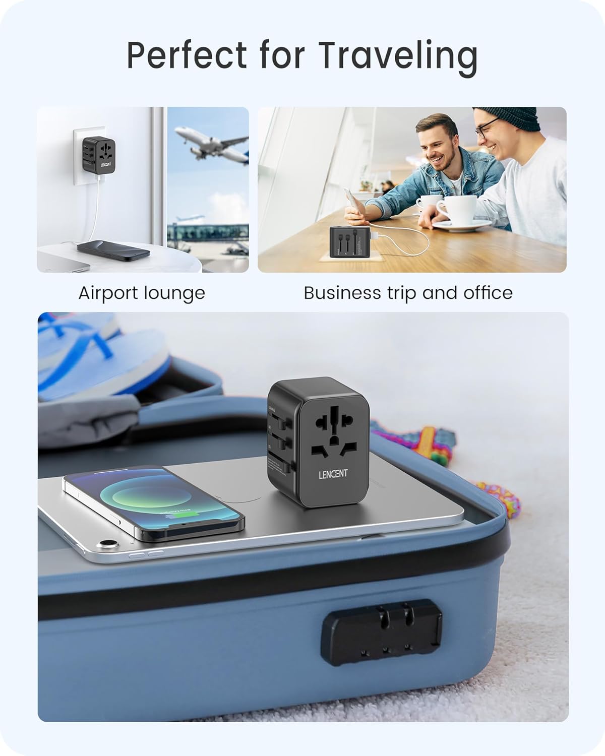 Thumbnail 5 de LENCENT GaN III 30W Reiseadapter Universal