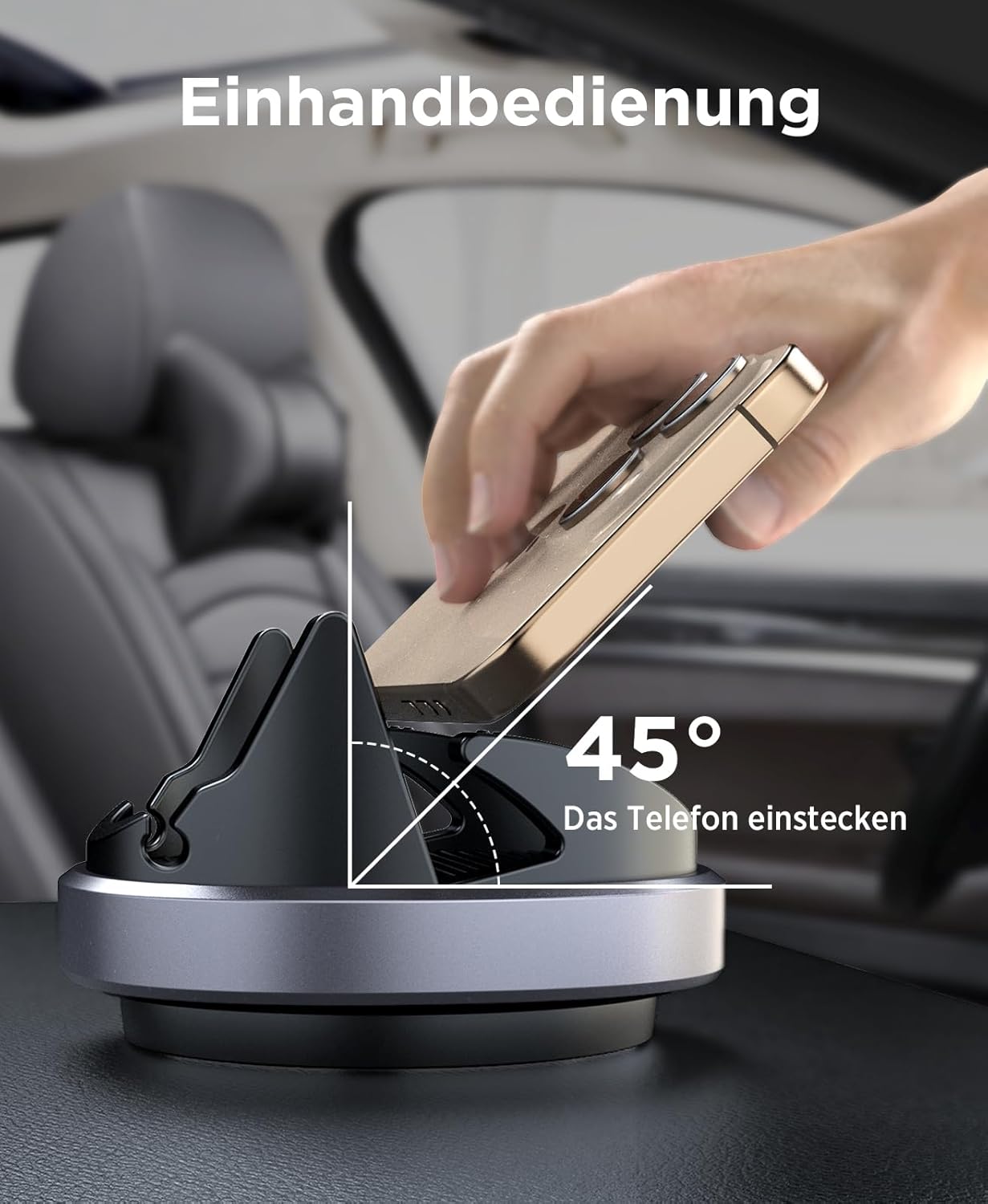Thumbnail 6 de Beeasy Handyhalterung fürs Auto: Silikon-Halter mit 360°-Drehung für Smartphones (Armaturenbrett)