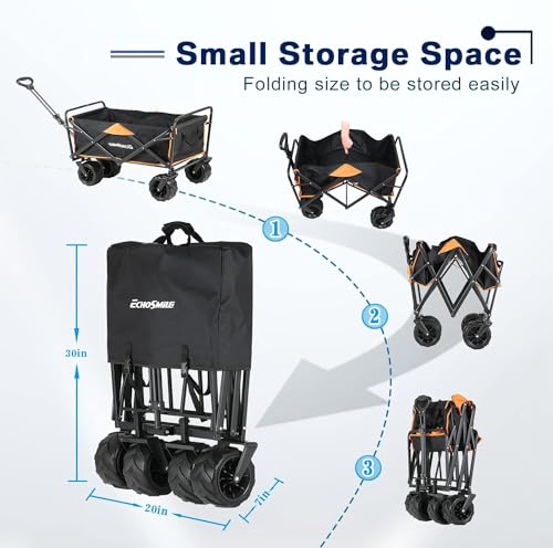 Thumbnail 3 de EchoSmile Carro Plegable 200L 160kg: movilidad práctica para playa, camping y compras