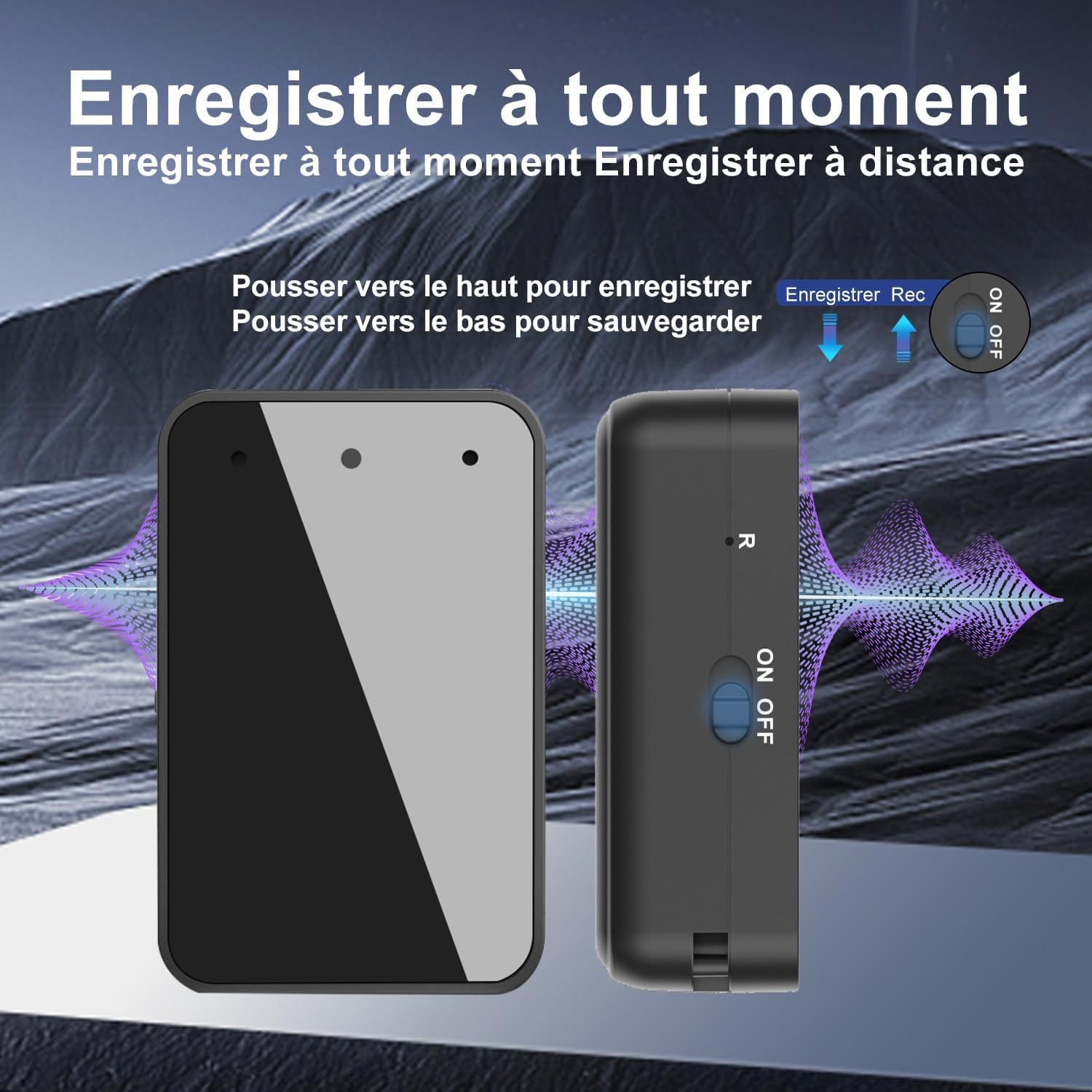 Detalle de Enregistreur Vocal Magnétique 16 Go – USB-C Rechargeable, réduction du bruit