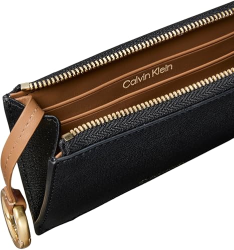 Thumbnail 3 de Calvin Klein Tarjetero Mujer Logo Cardcase con Cremallera – Negro (Black/Toasted Coconut)