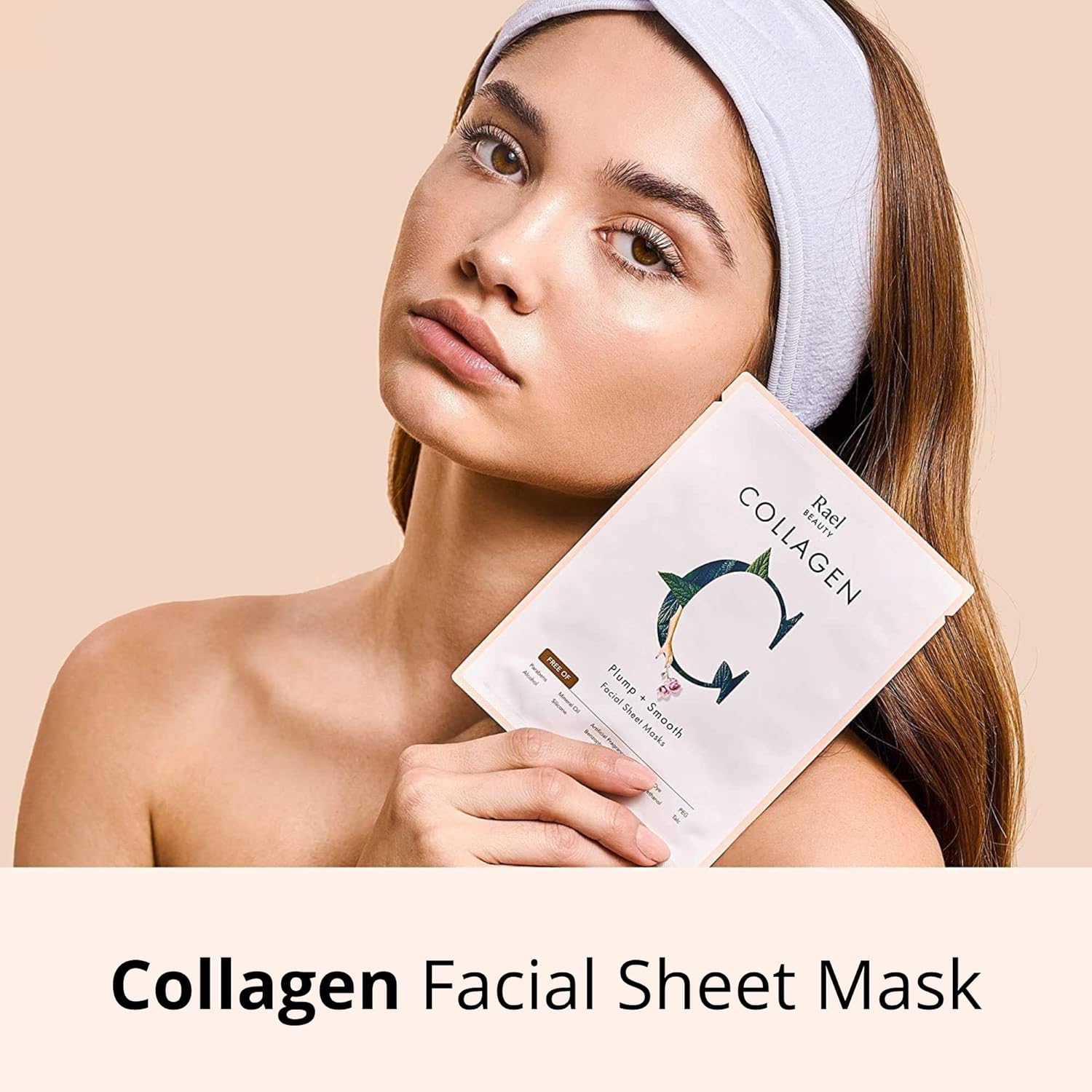 Detalle de Rael Collagen Bamboo Facial Sheet Masks (Hydrolyzed Collagen & Fruit Extracts) — 5 Count