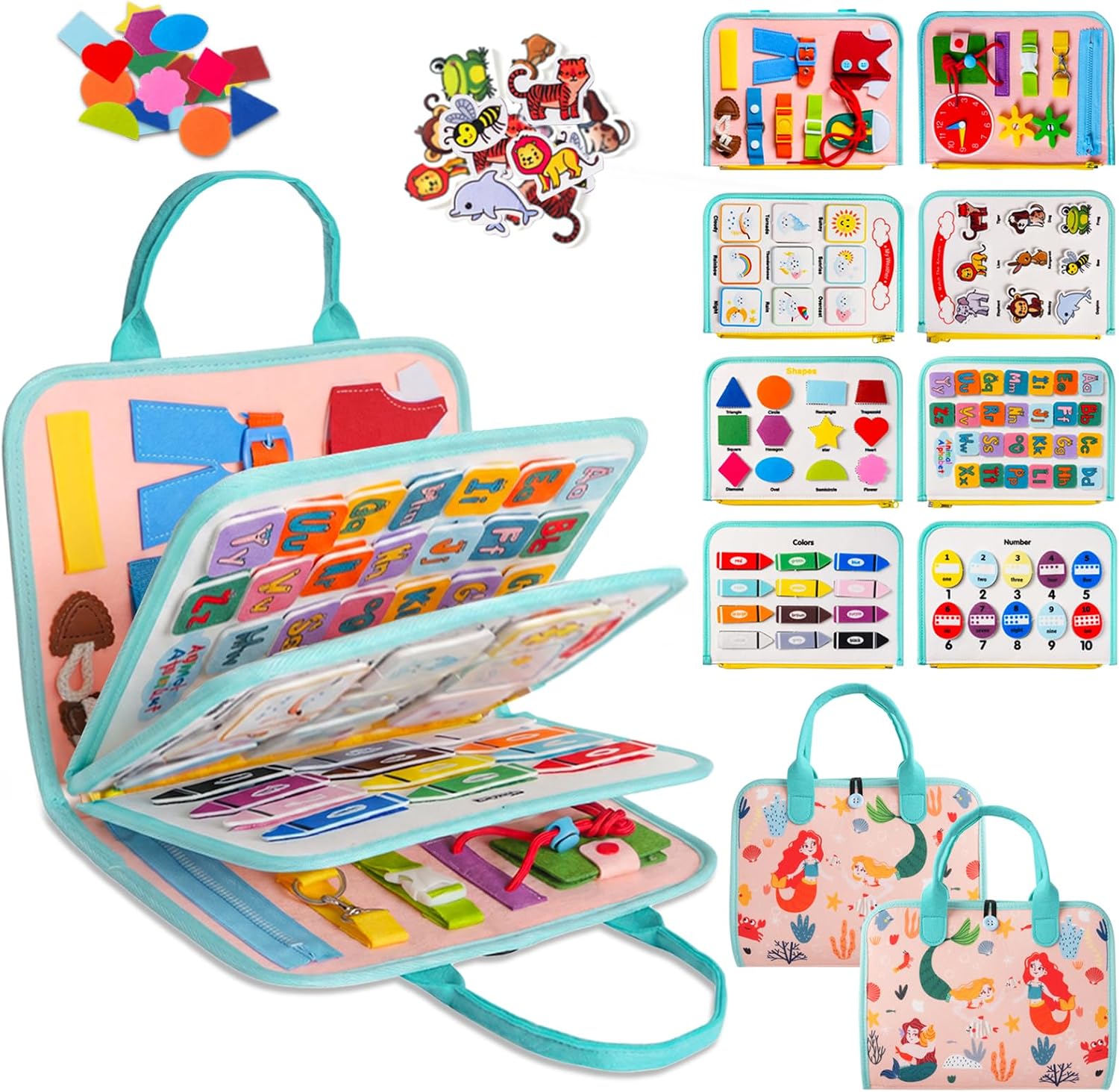 Detalle de Teefrye Toddler Busy Board Montessori Toy 🎲