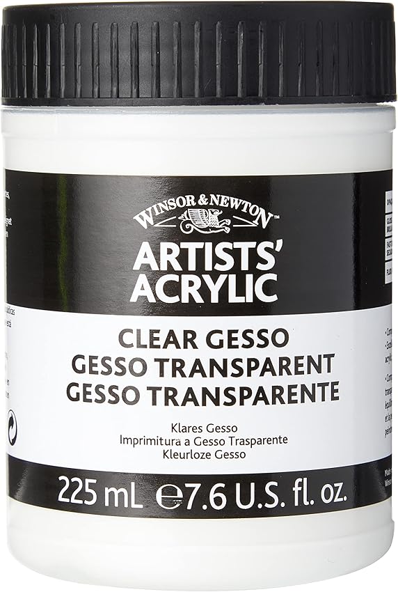 Detalle 2 de Winsor & Newton Gesso acrílico base transparente 225 ml 🎨