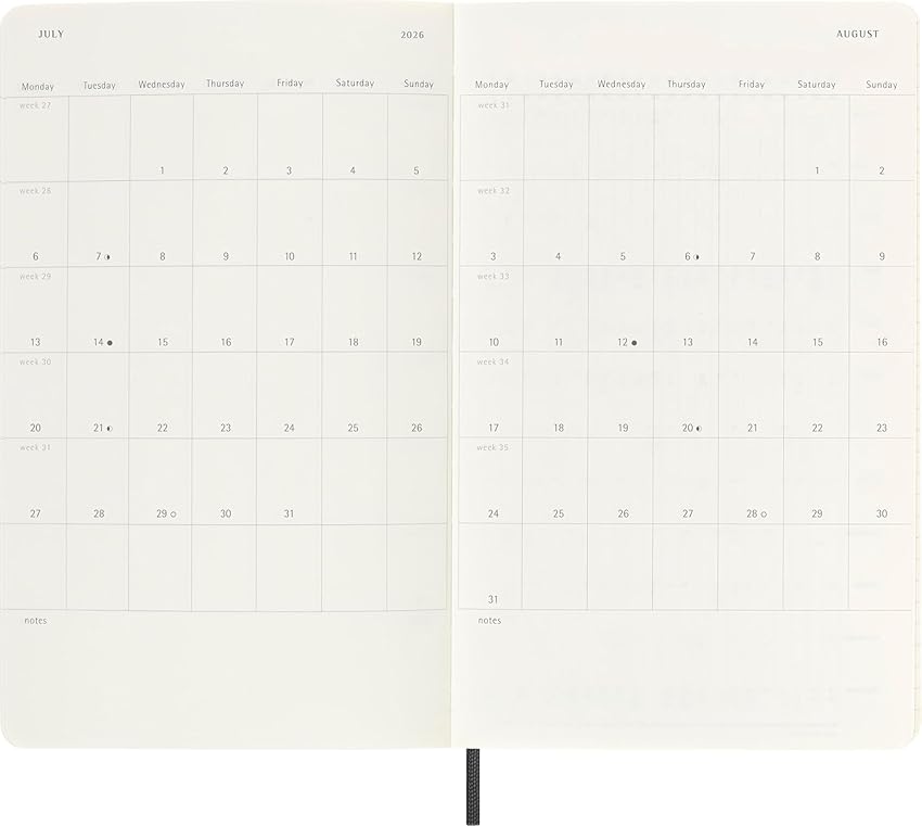 Thumbnail 5 de Moleskine Weekly Planner 2025-2026 Agenda semanal 18 meses 13 x 21 cm