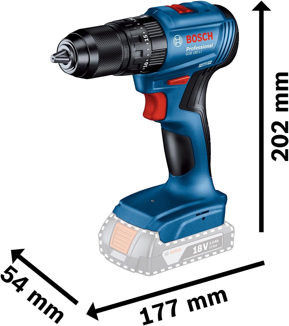 Detalle 2 de Bosch Professional GDR 18V-215 tournevis à percussion