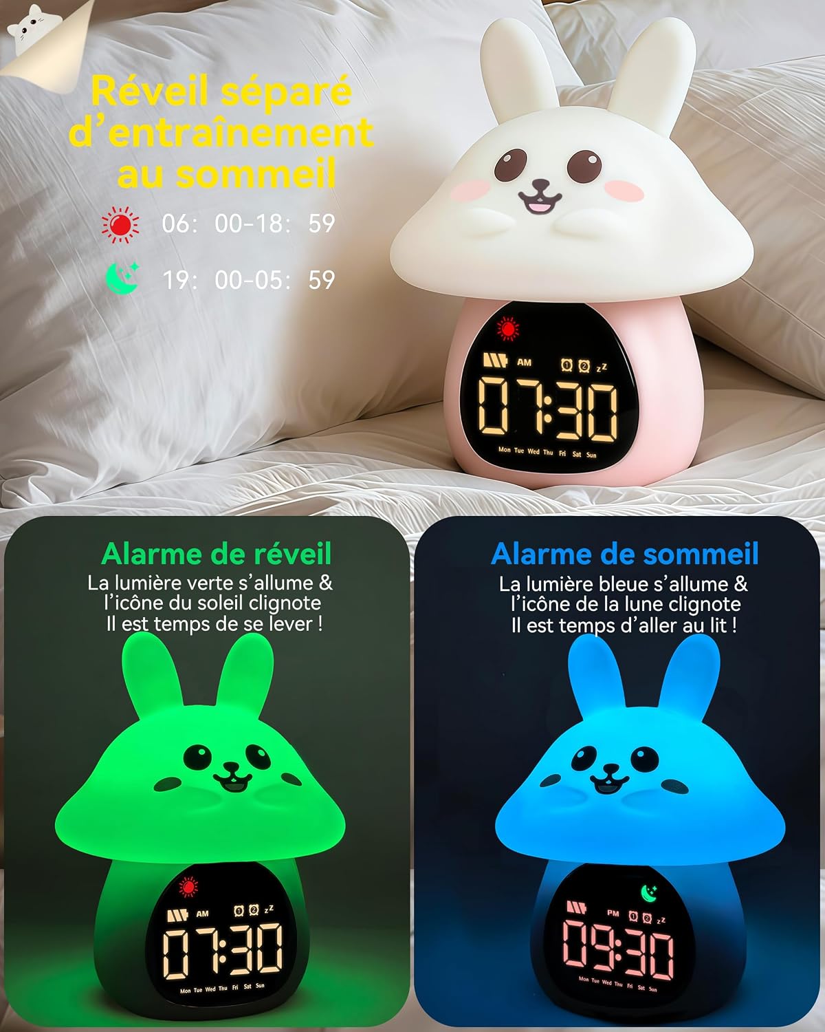 Detalle de Yiliaw Réveil éducatif pour Enfants 2000 mAh 🕒
