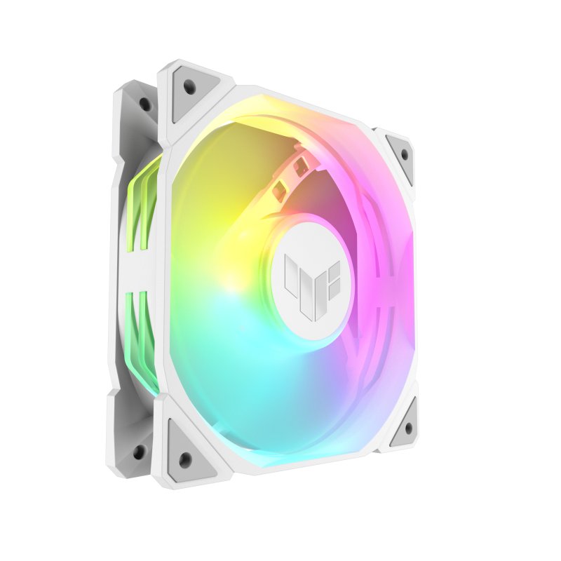 Detalle 2 de ASUS TUF Gaming TR120 ARGB, ventilador de 120 mm blanco con PWM