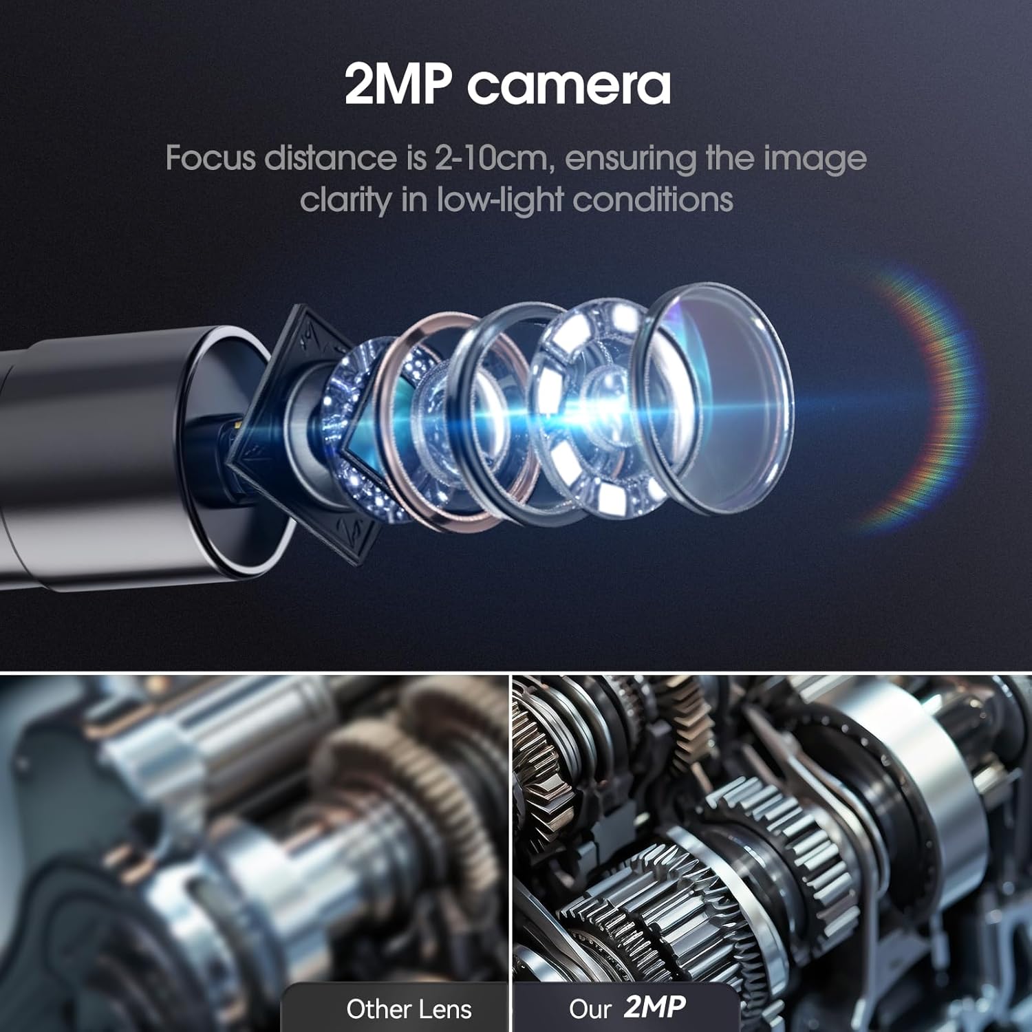Thumbnail 3 de SVBONY SM501 Caméra Endoscopique — Inspections faciles avec écran IPS 4,3" et 32 Go