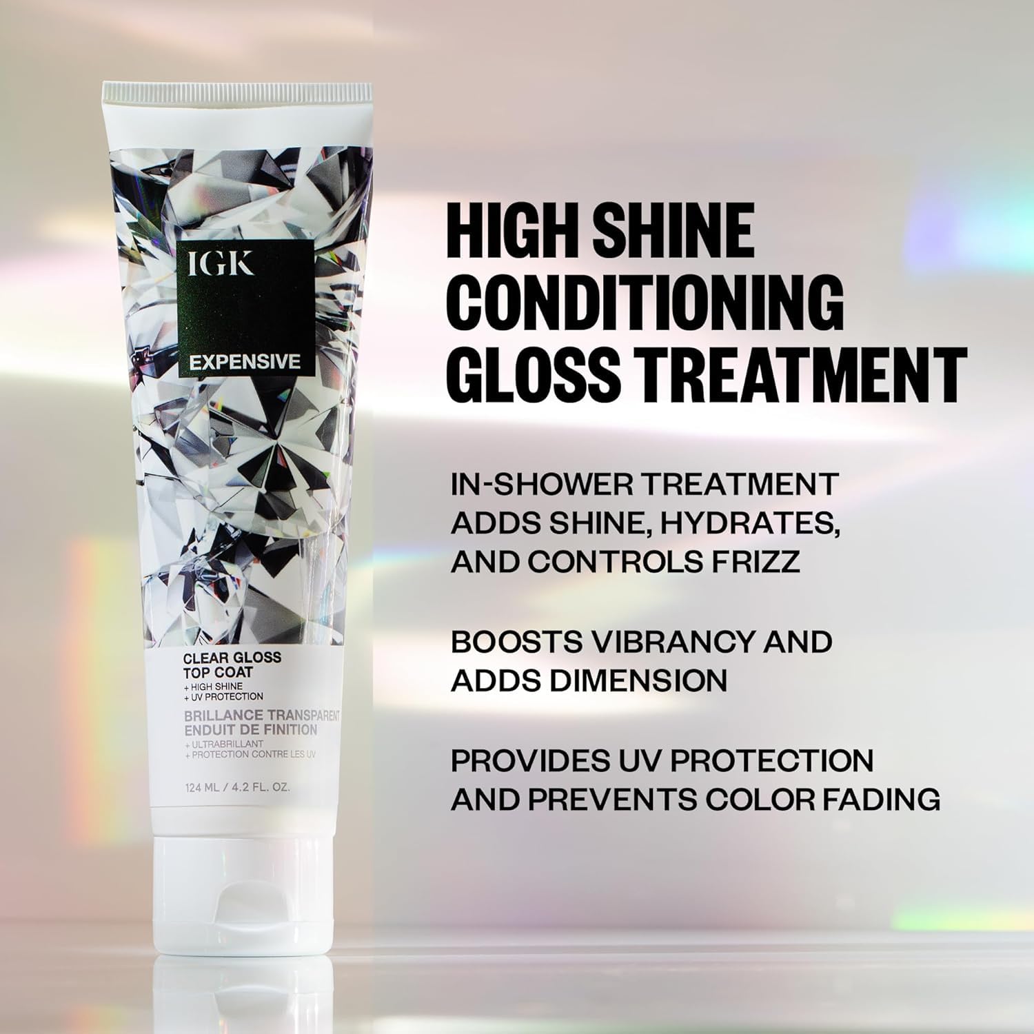 Detalle de IGK EXPENSIVE Clear Hair Gloss Treatment 4.2oz
