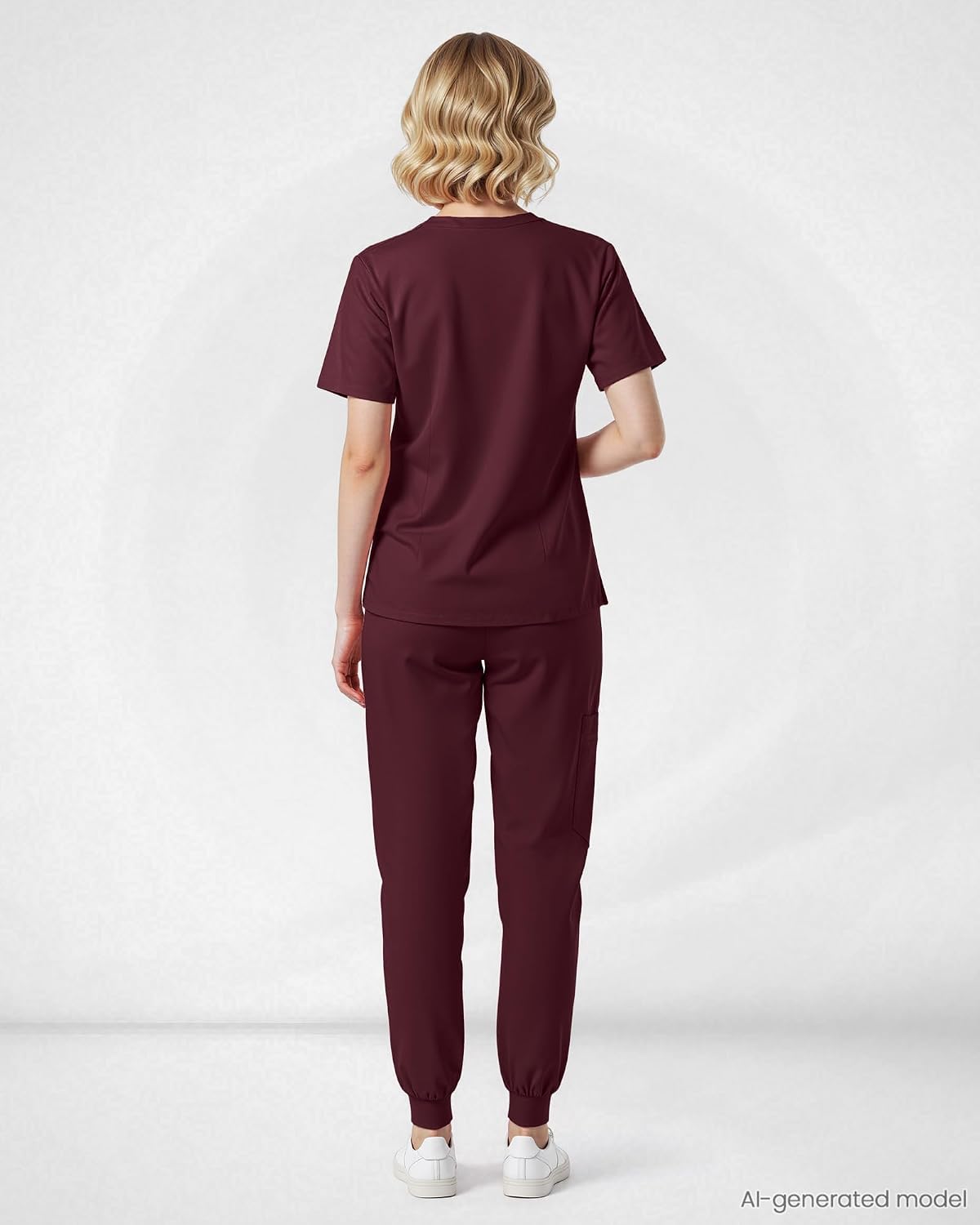 Detalle 2 de Eipnare Women's V-Neck Jogger Scrub Set, 9 Pockets, Stretch Fabric