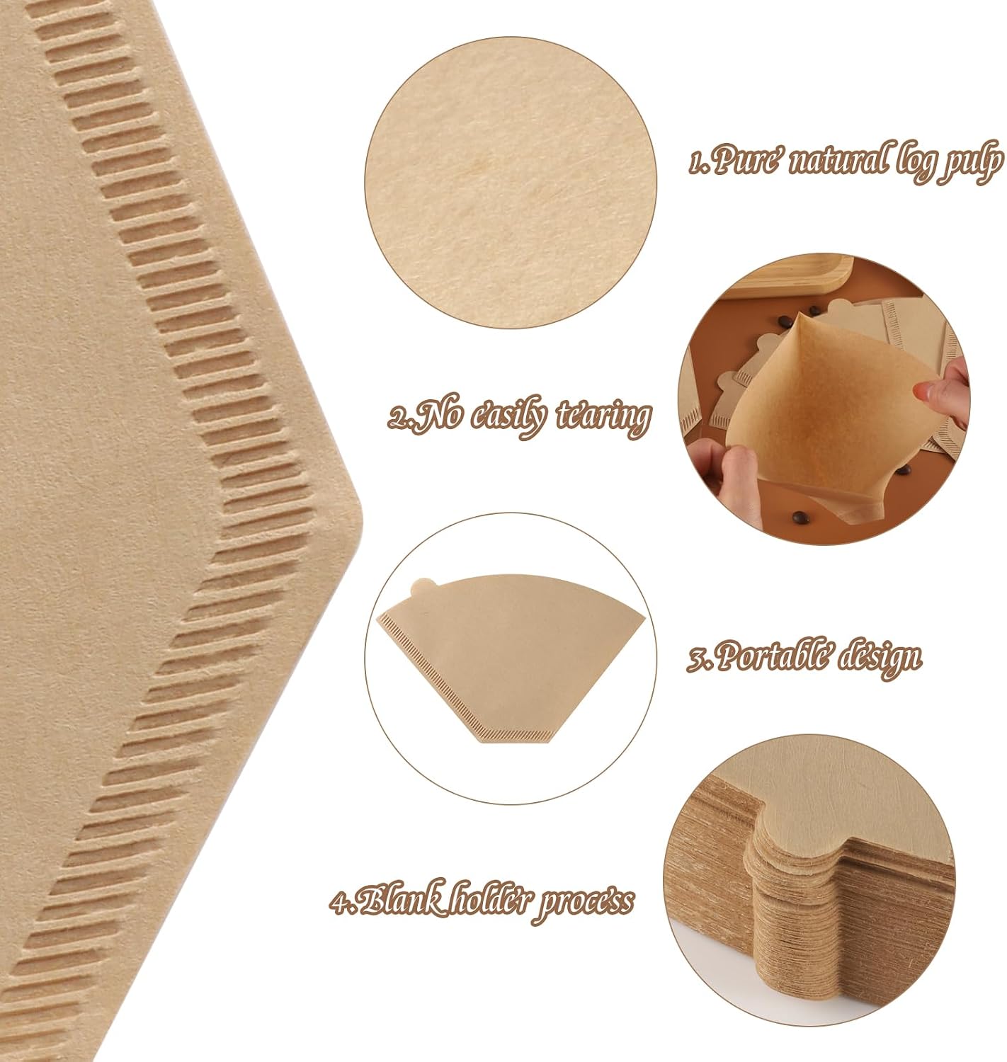 Detalle de Unbranded #4 Cone Coffee Filters 160 Count