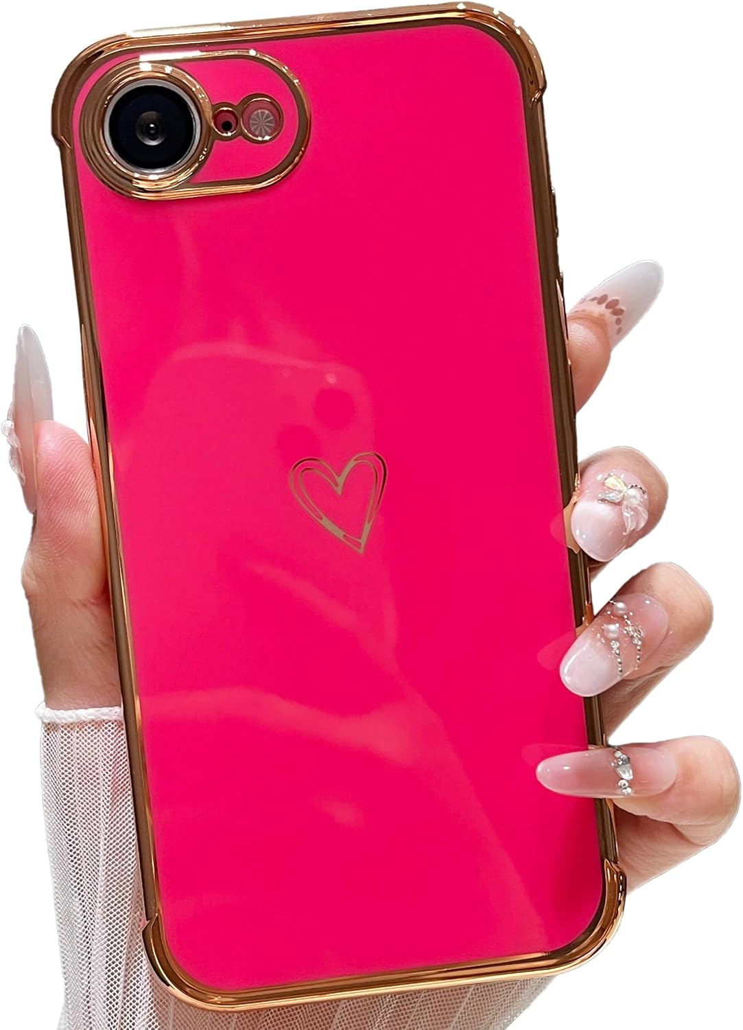 Thumbnail 6 de ZTOFERA Hülle iPhone 17 Pro 6,3 Zoll Herz Gold Rand