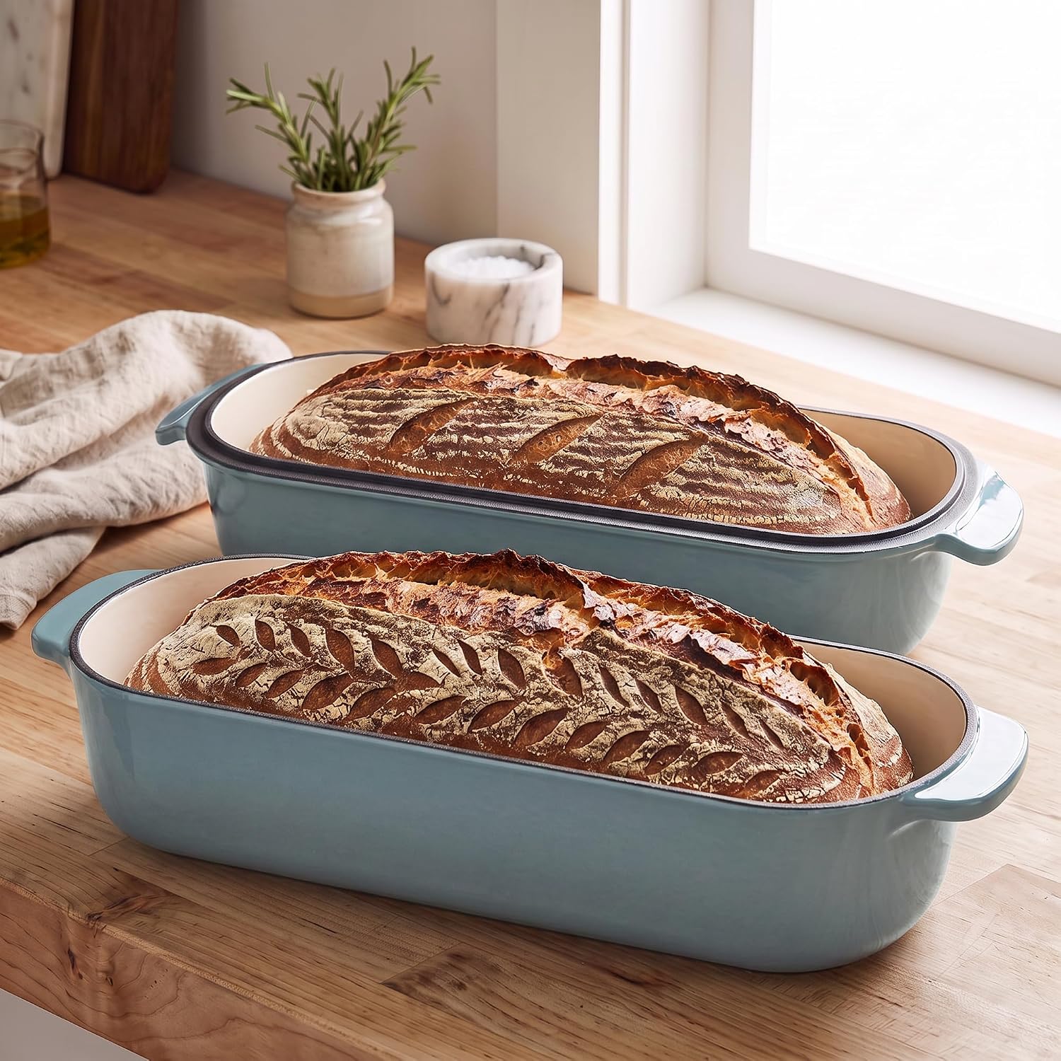 Thumbnail 5 de EDGING CASTING Loaf Pan with Lid Seasalt 5qt