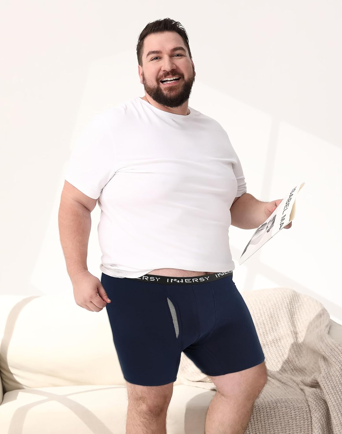 Thumbnail 6 de INNERSY Men's Big and Tall Boxer Briefs 4-Pack