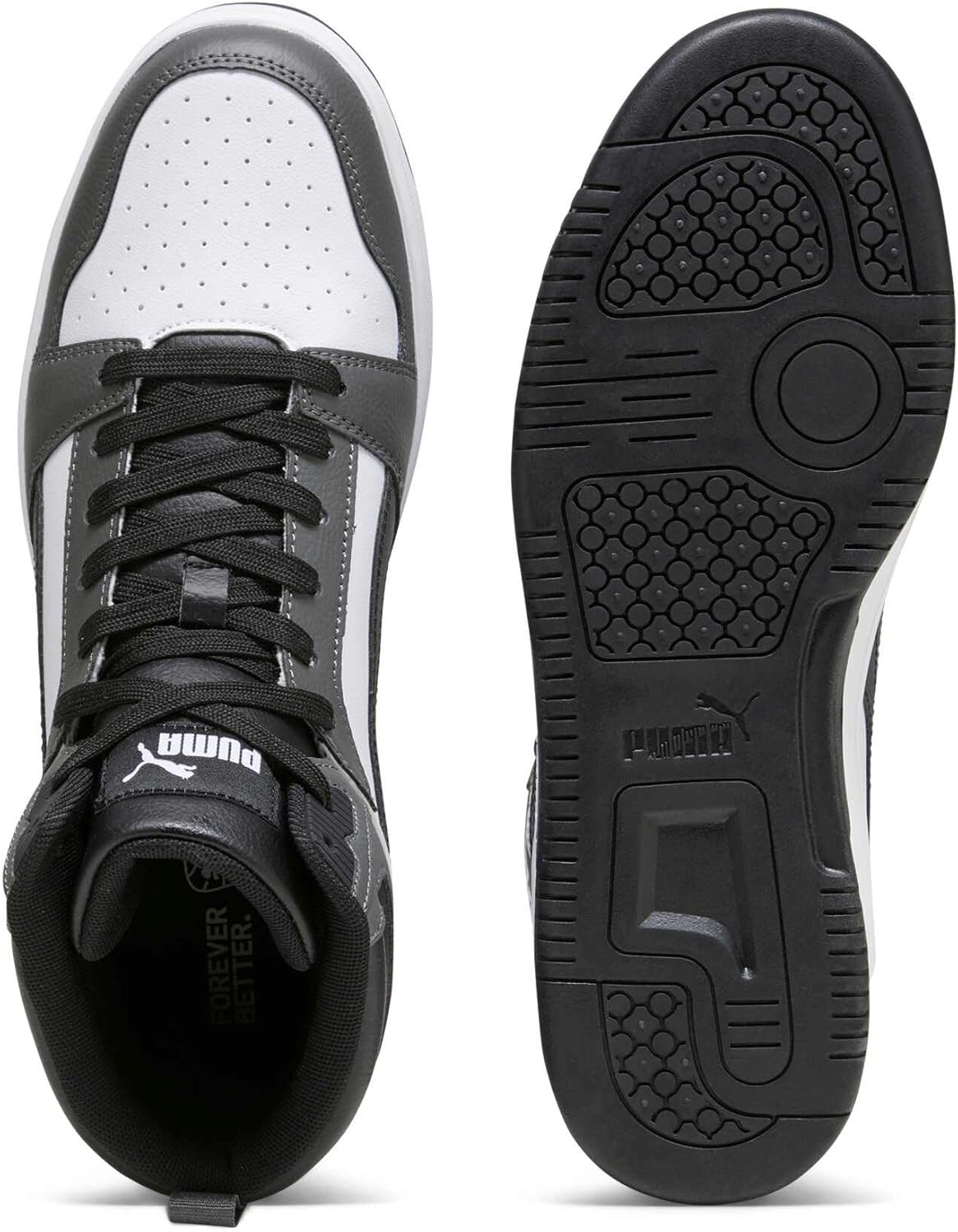 Detalle de Puma Unisex Rebound V6Sneaker – Vielseitiger Allrounder mit charakteristischem Formstrip