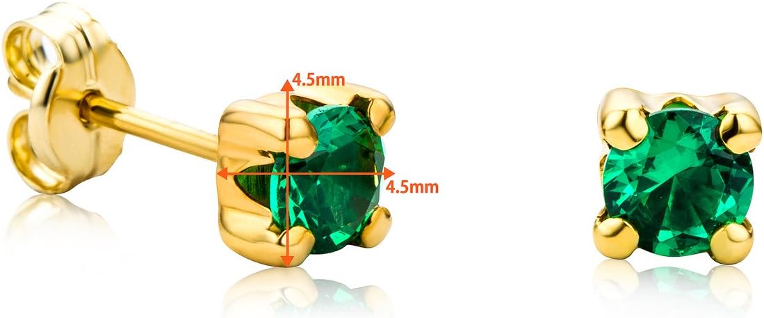 Detalle de Boucles D'Oreilles Orovi 9 carats Émeraude